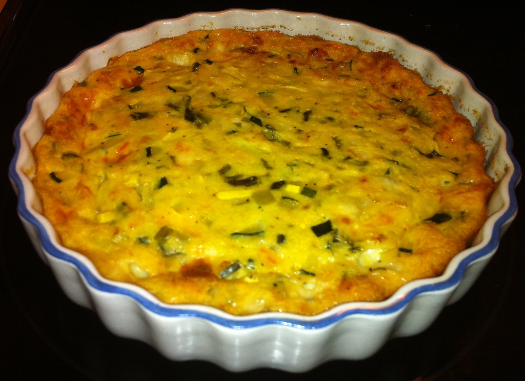 Squash & Roasted Poblano Quiche Whole Quiche with Zucchini… Flickr