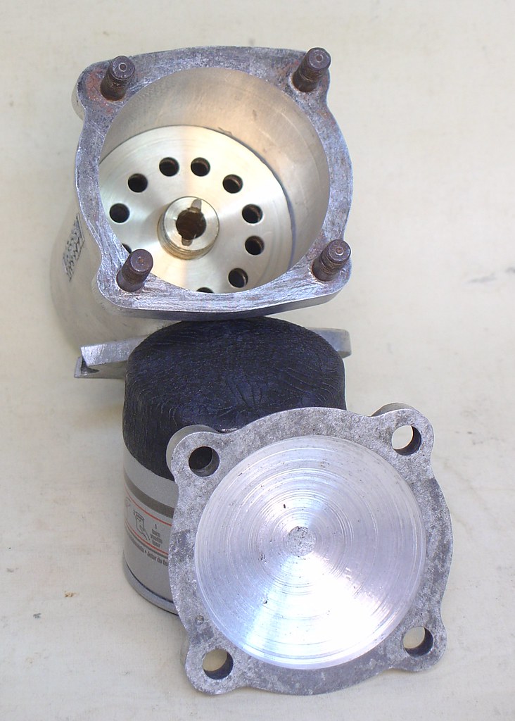 New oil filter Fittings inside original filter case to acc… Flickr