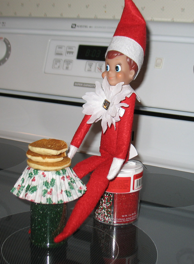 Flap Jack (Day 7) Elf on the Shelf eating pancakes while s… Flickr