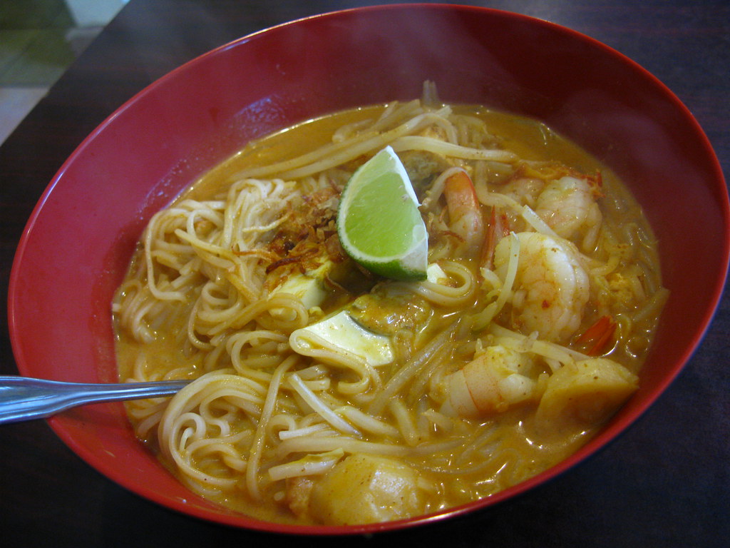laksa coconut curry special with noodles, tofu, egg, and s… Flickr