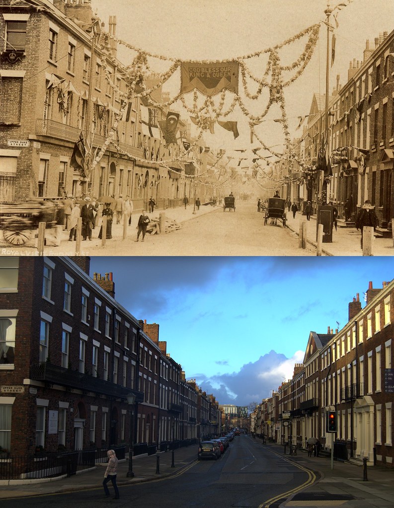 Rodney Street, 1904 and 2012 Edit I believe this street p… Flickr