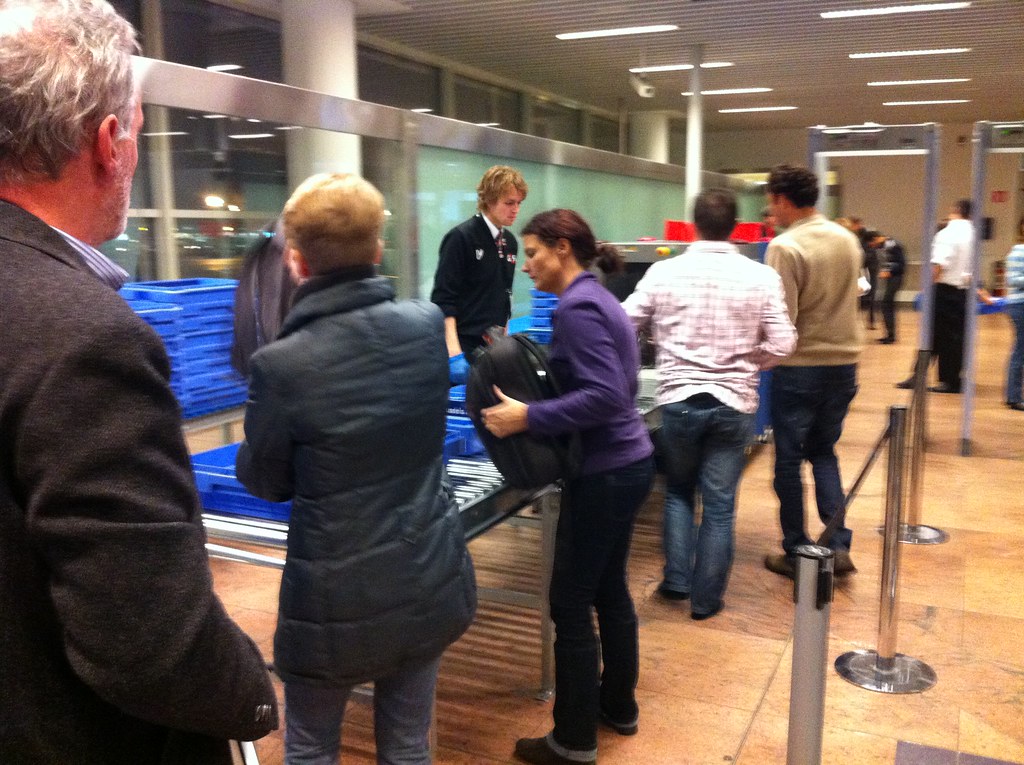 Casual and quick Brussels Airport security theatre Flickr