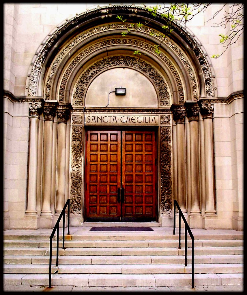 Entrance Saint Cecilia Roman Catholic Church (Color)Detroit MI a