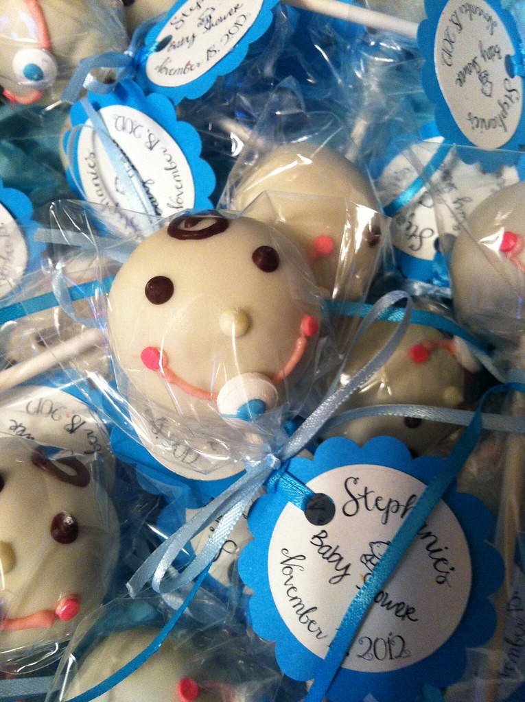 Baby Shower boy cake pops Custom cake pops for Baby Shower… Flickr