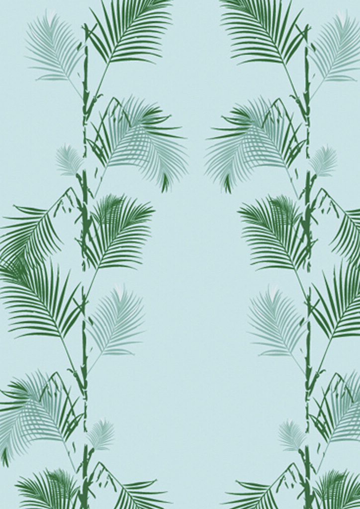 Palm Print Wallpaper in Palm Green. Designer wallpapers by… Flickr