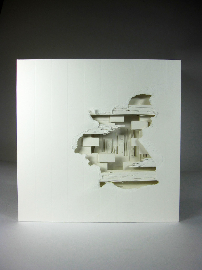 Paper sculpture made entirely out of Bristol smooth paper and glue