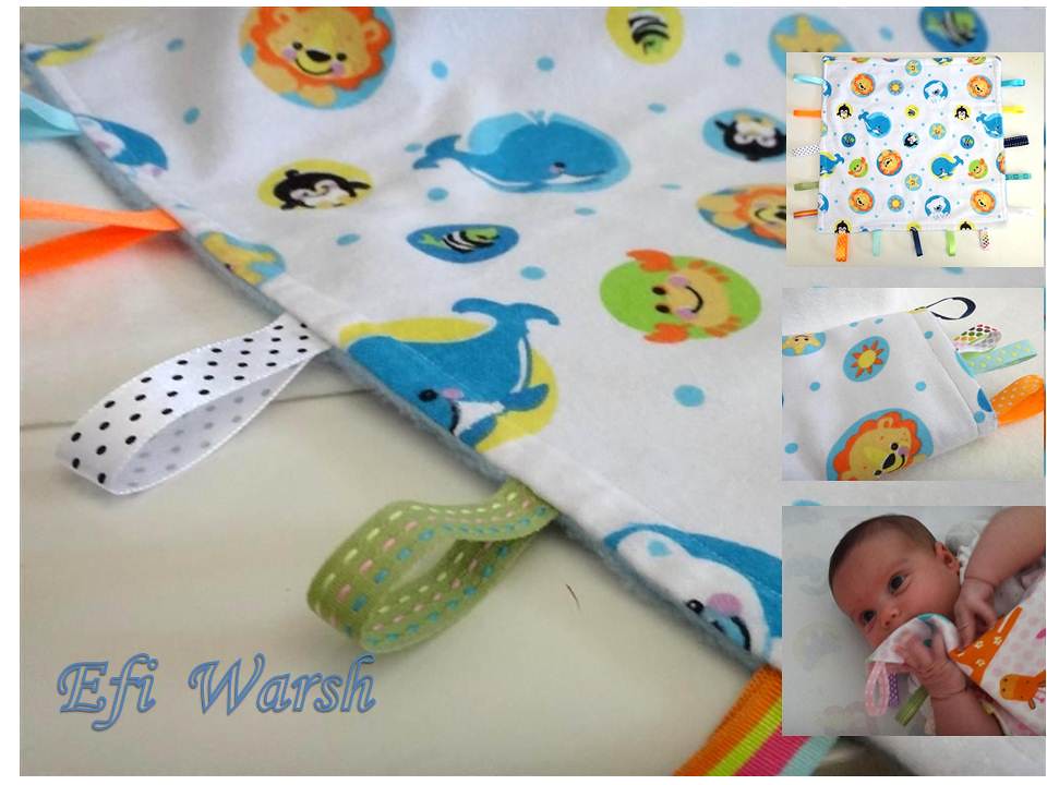 Baby Boy Security Blanket with Ribbons Security blanket. H… Flickr