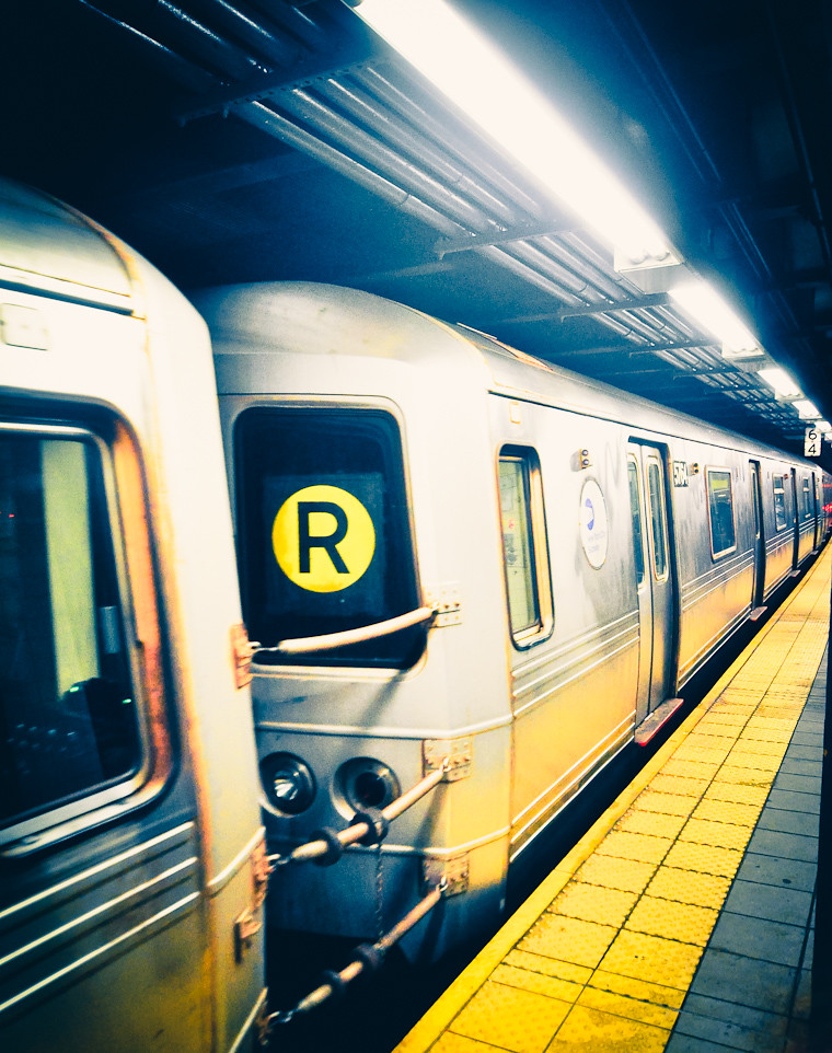NYC R Train R subway train. ideometric Flickr