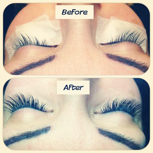 Before and After Pictures of Eyelash Extensions by Kayla