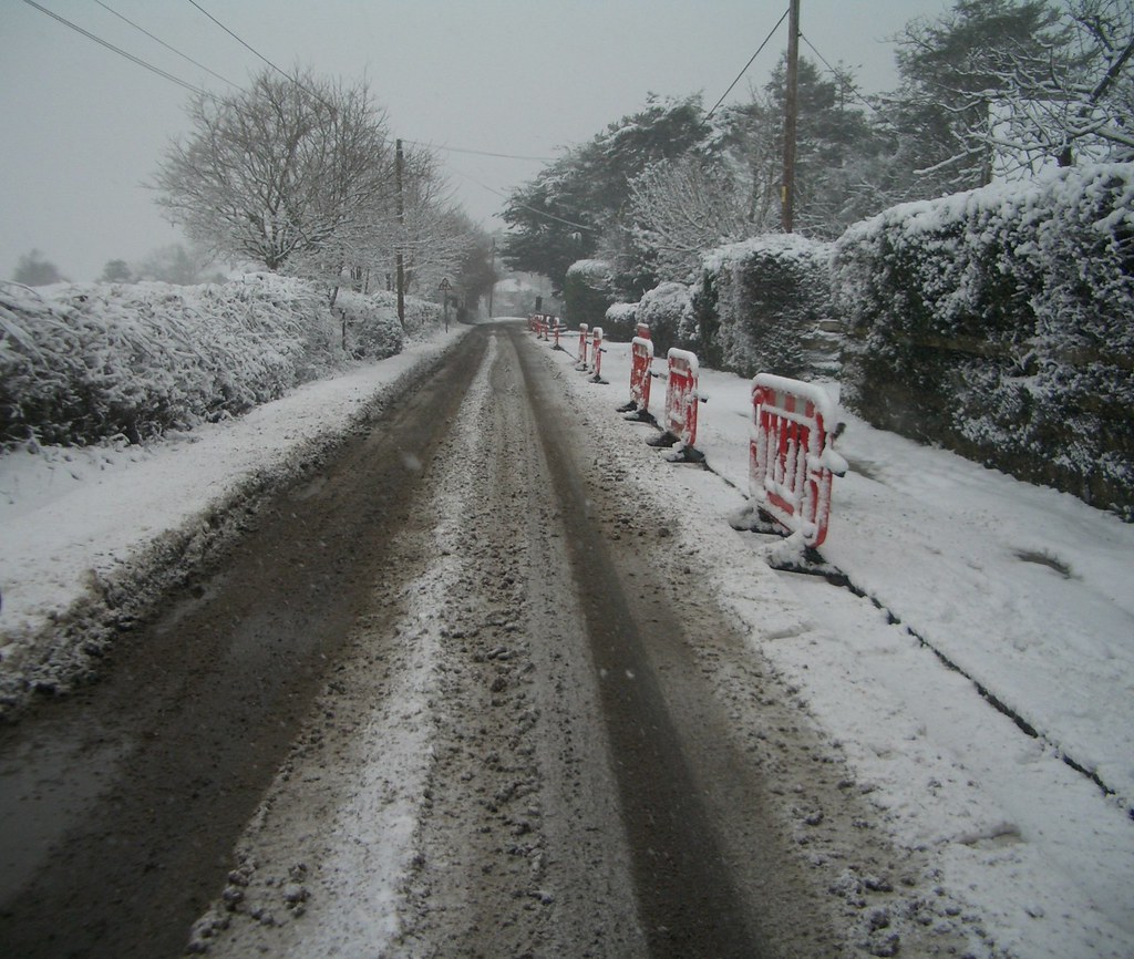 Main Road The snowy main road in East Boldre. Pete Jordan Flickr