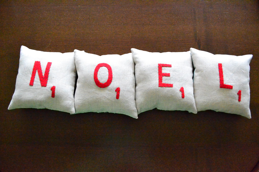 Noel Scrabble Pillows Noel Scrabble Pillows Blogged! Flickr