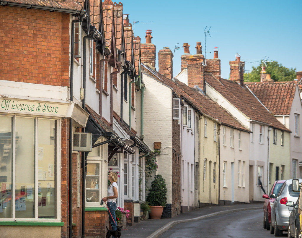Lime street in the pretty village of Nether Stowey, Somerset a photo