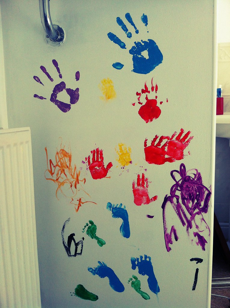 Family bathroom paint job! Patrick Truscott Flickr