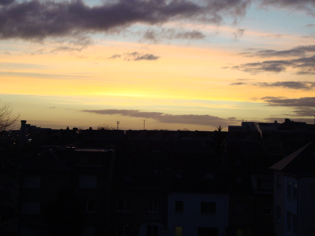 Luxembourg sunset As seen from my apartment in Luxembourg… Flickr