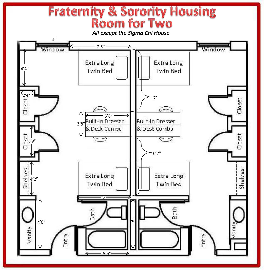 Fraternity/Sorority Floor Plan Room for 2 USAHousing Flickr