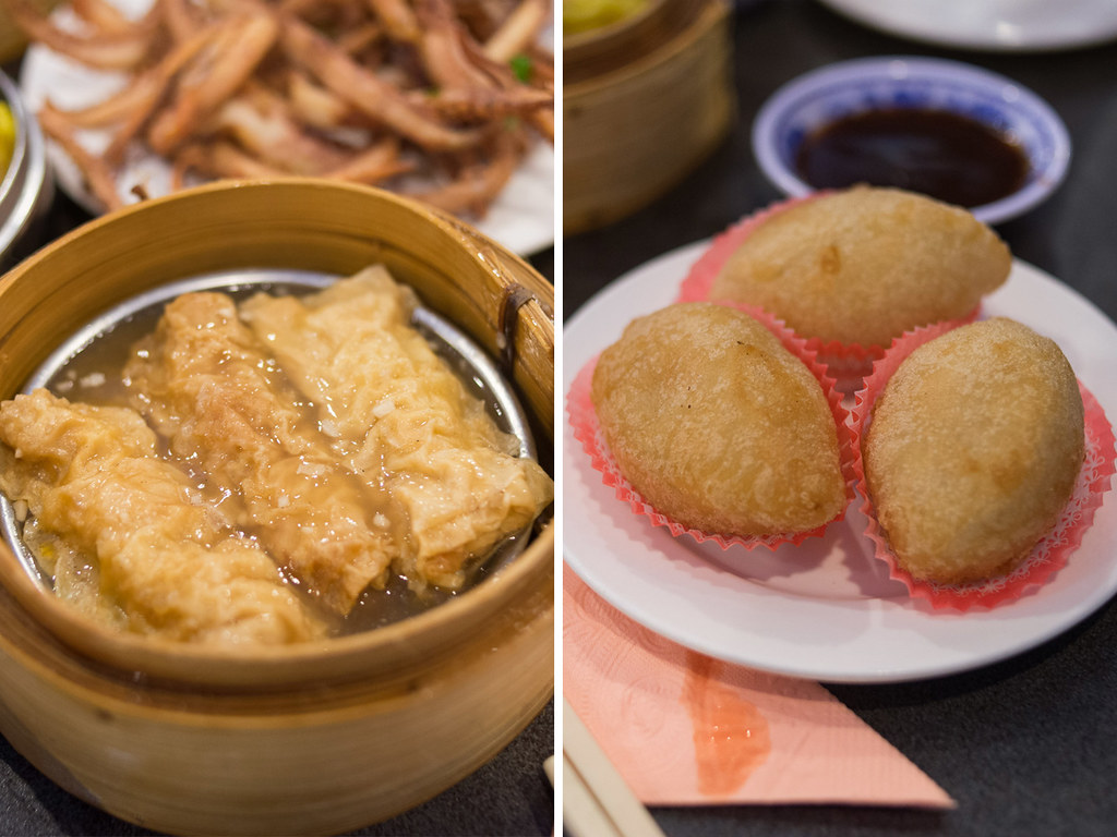 Bean curd rolls with oyster sauce, pork dumplings a photo on Flickriver