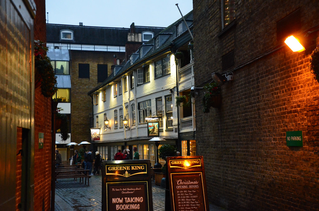 The The Borough High Street, seen at dusk