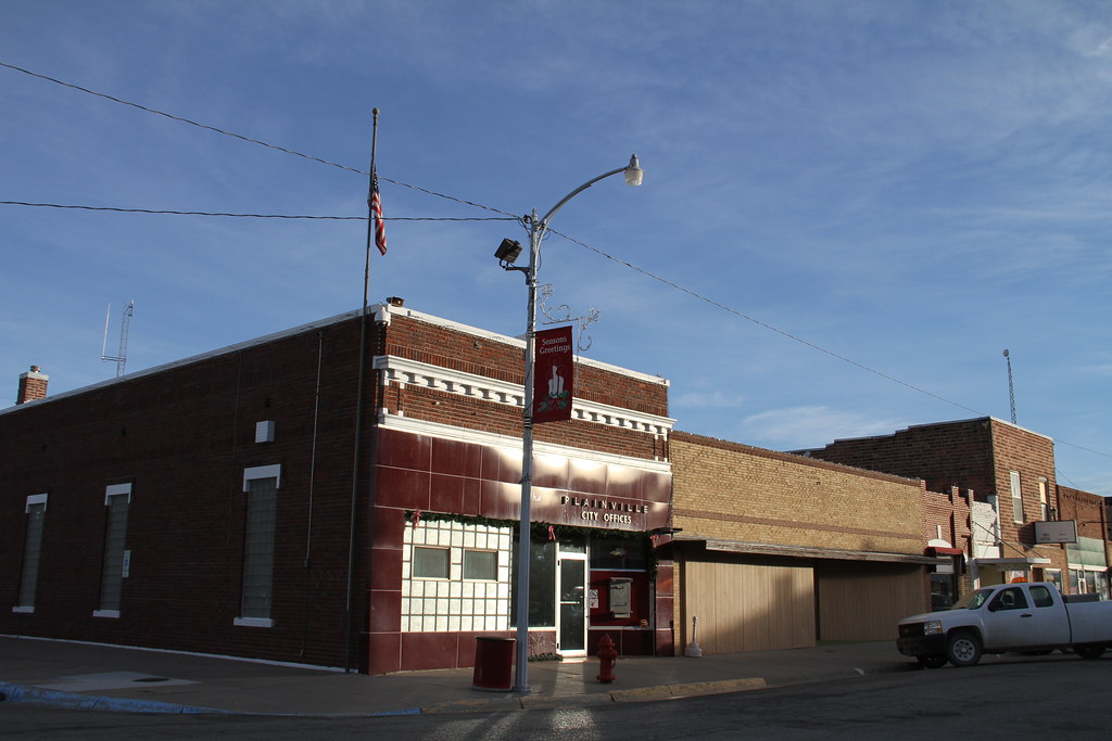 Plainville Kansas, Rooks County KS Google Map Wikipedia Bruce Wicks Flickr