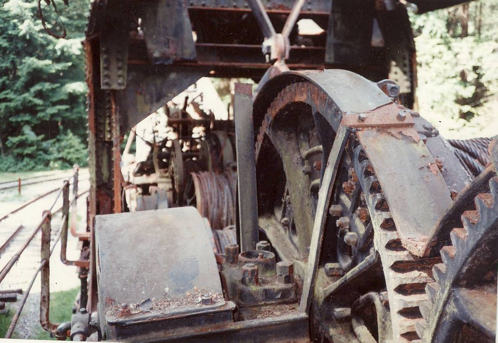 1913 Lidgerwood Cableway Skidder. At Camp 6 Logging Museum. Point Defiance Park,