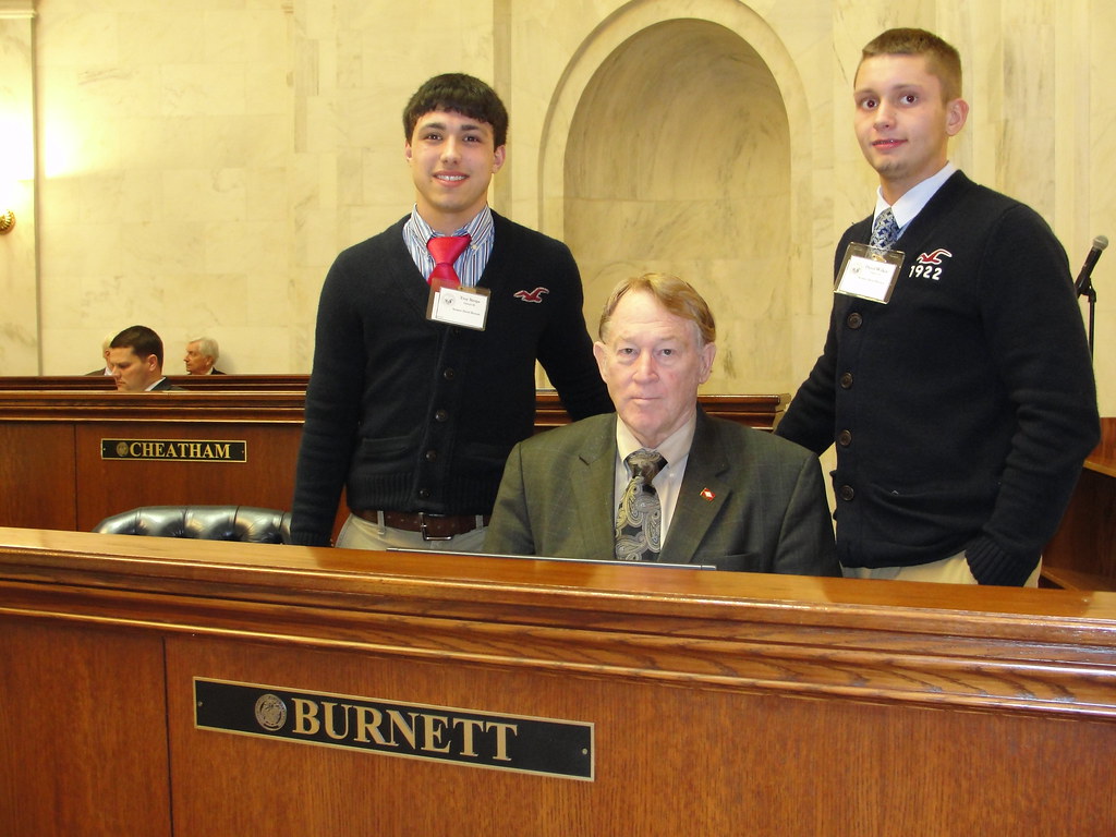 Senator David (seated) with pages from his senate… Flickr