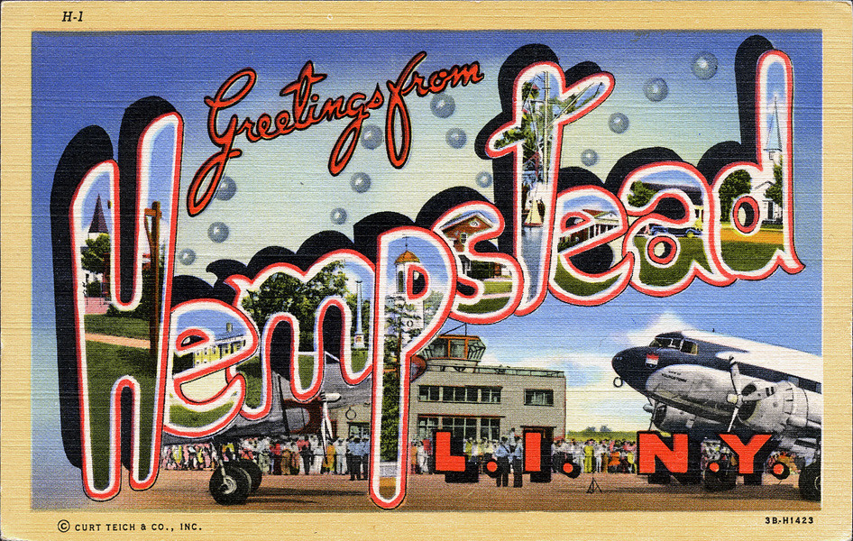 postcard Hempstead Airport On Long Island, New York City… Flickr