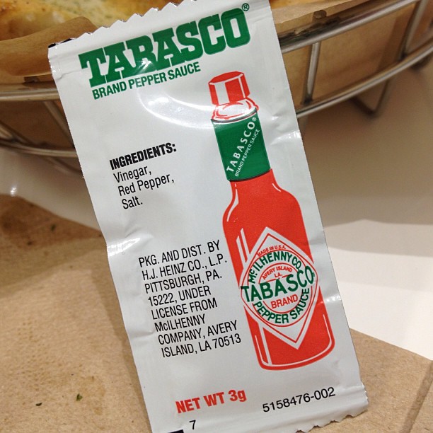 Tabasco Sauce Packet Guzzle & Nosh Flickr