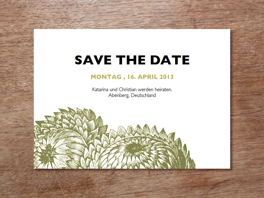 Save the Date Vorlage Thistle Ihr könnt die Karte hier d… Flickr