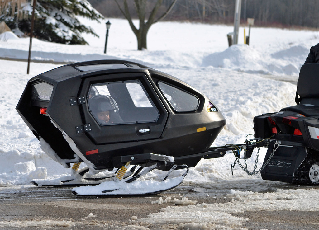 Snowmobile sleigh for the kids Carol Berney Flickr