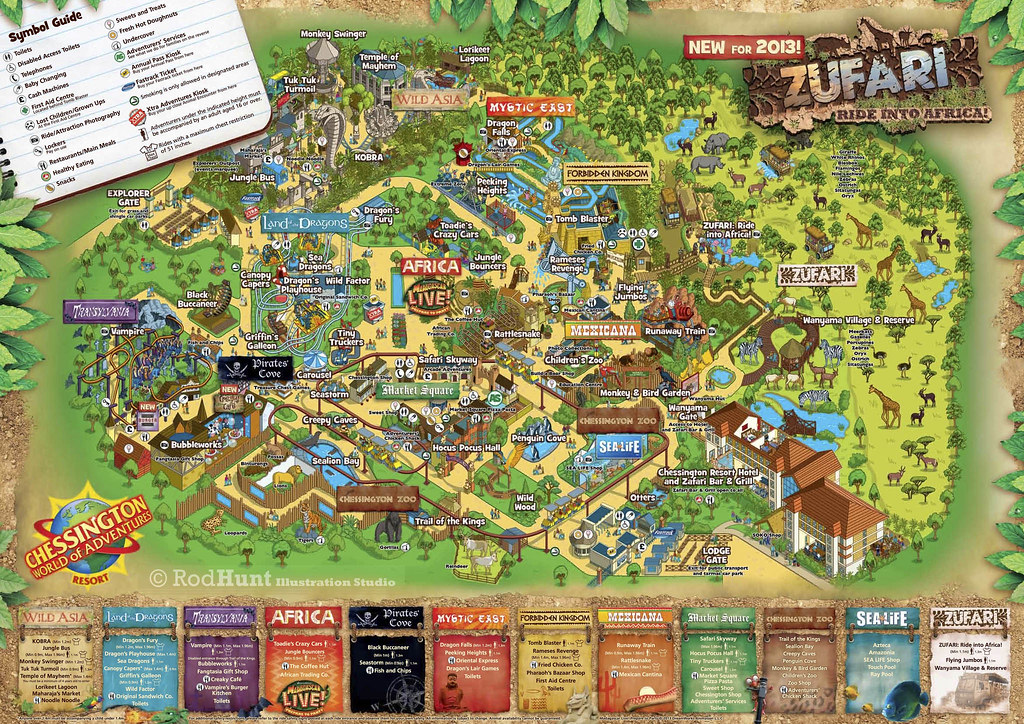 Chessington World of Adventure Map 2022 Theme Parks