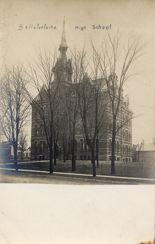 OH Bellefontaine High School Old real photo postcard for… Flickr