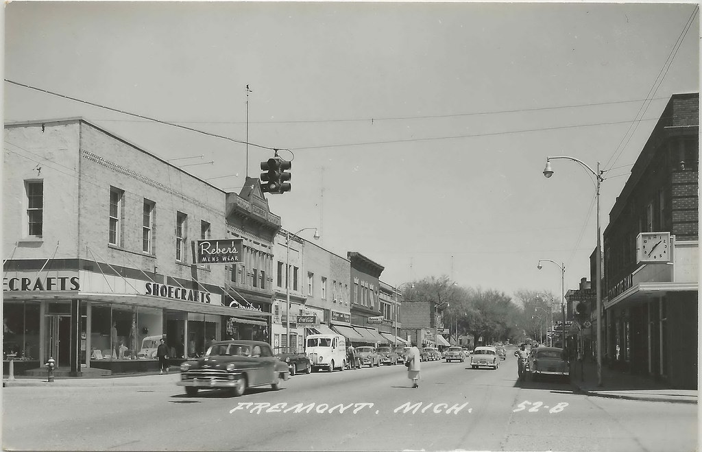 CEN Fremont MI RPPC 1940s Newaygo Downtown Bowling Alley S… Flickr