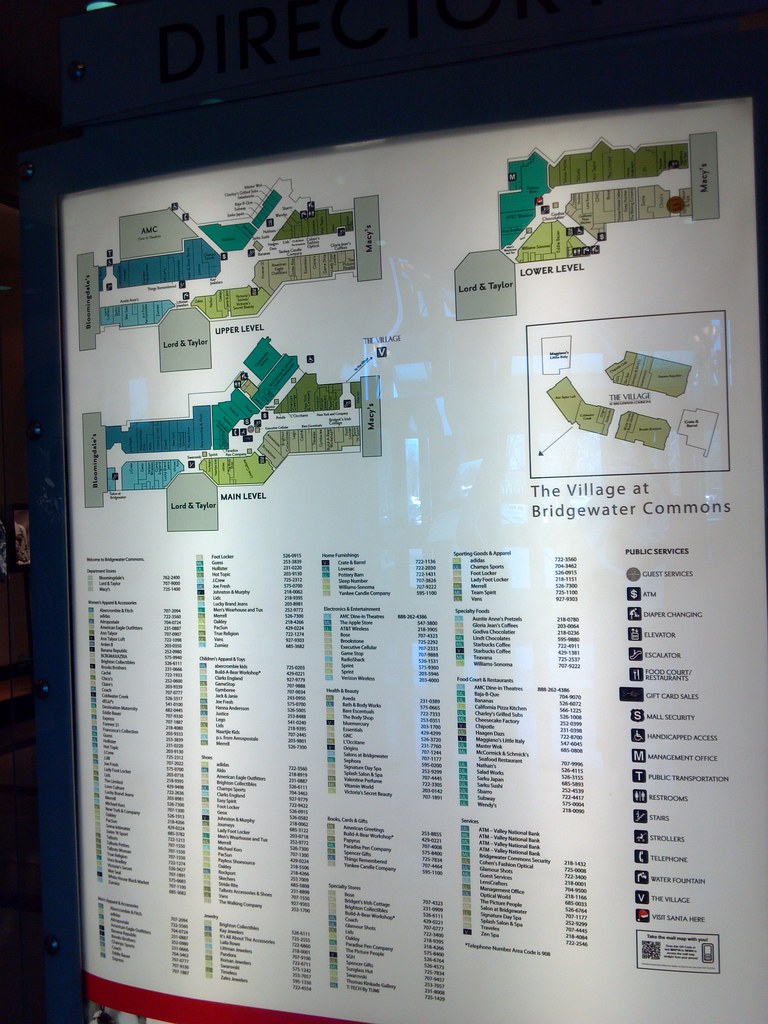 Bridgewater Commons Bridgewater, NJ mall directory Jack Thomas