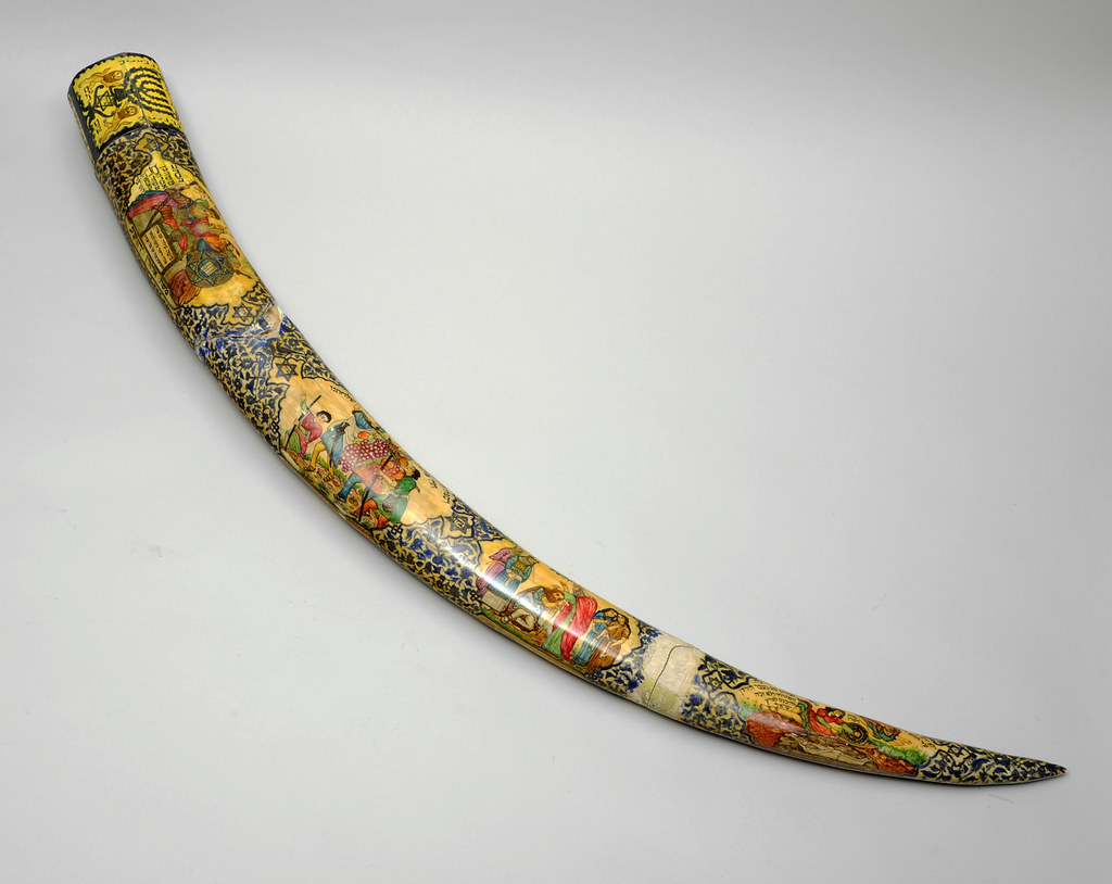Ivory tusk painted with Jewish religious scenes Isfahan, I… Flickr