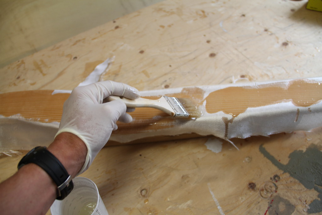 Brushing in the epoxy Use a brush to thoroughly work in th… Flickr