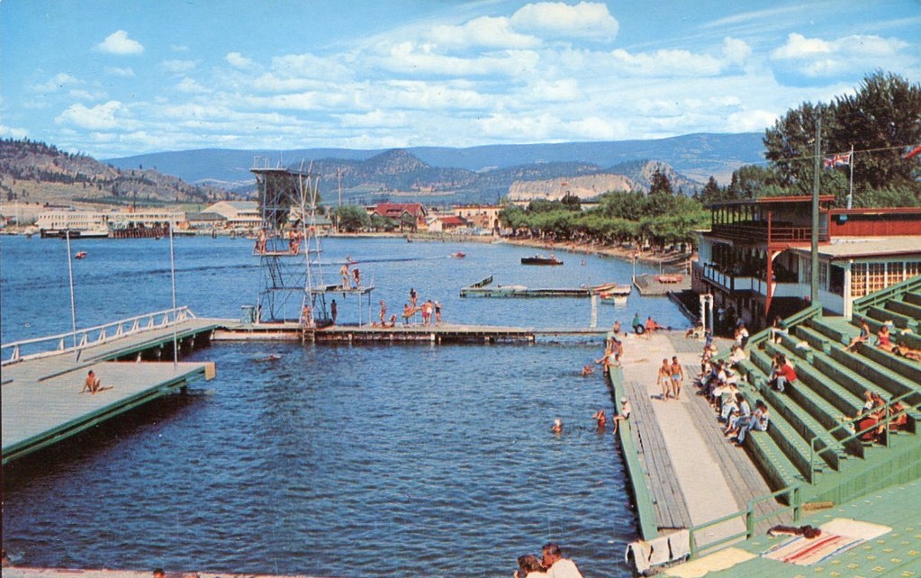 Postcard Aquatic Pool, Kelowna, BC, c.1960 "Scene of Cana… Flickr