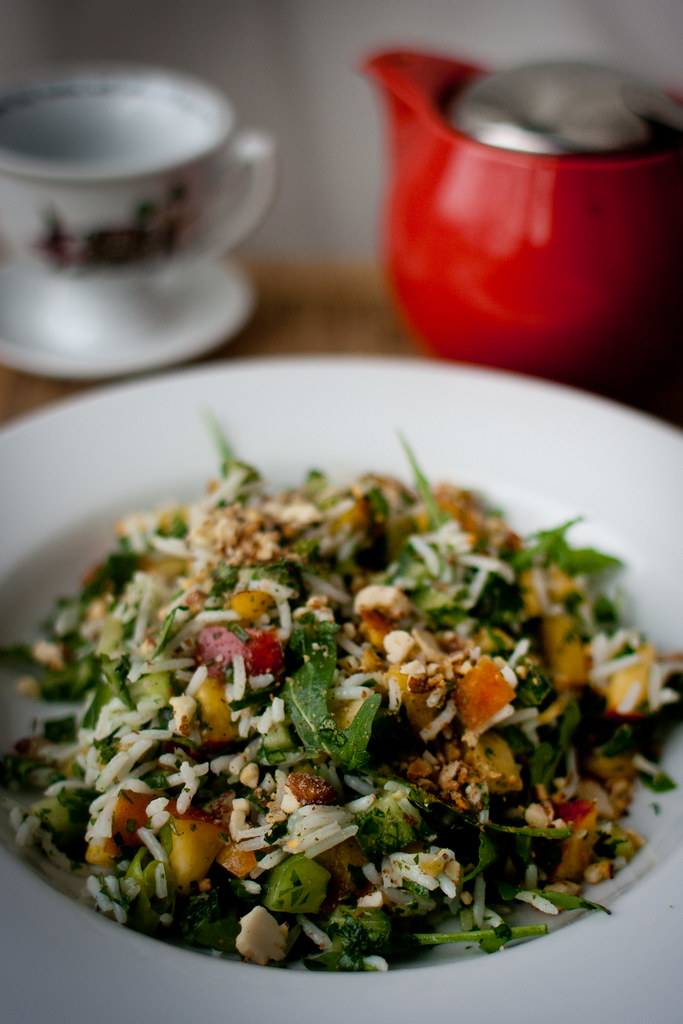 Basmati Rice Salad with Nectarines, Basil and Mint Flickr