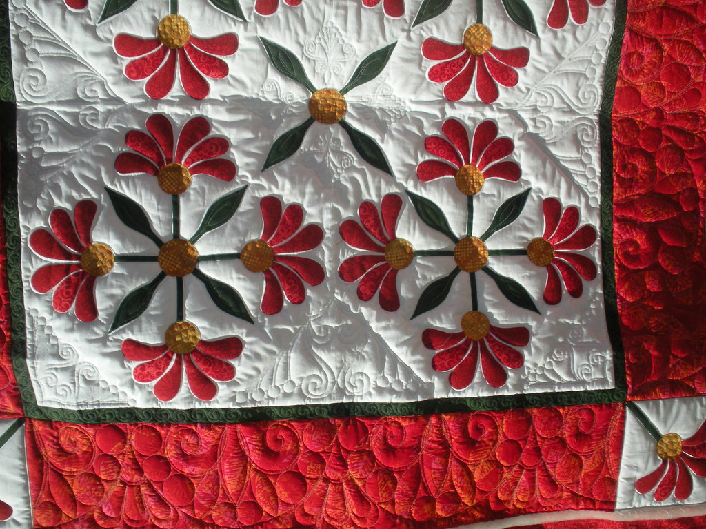 MEXICAN ROSE QUILT Made by Gayle Lacerda quilted by DL… Flickr