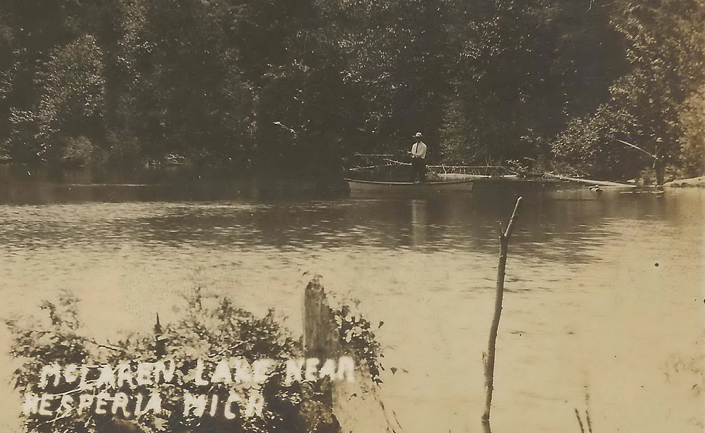 CEN Hesperia McLaren Lake MI RPPC 1913 Lone Oceana Fisherm… Flickr