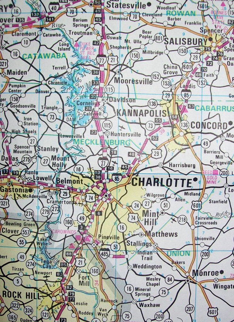 Metropolitan Charlotte NCSC 1996 Map by Dolph Map Co. The… Flickr