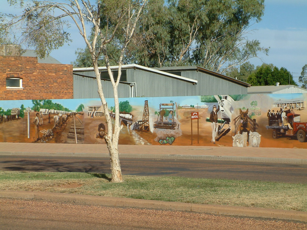 Quilpie Queensland. Quilpie QLD Street Mural 2 of 4 Brian Larsen