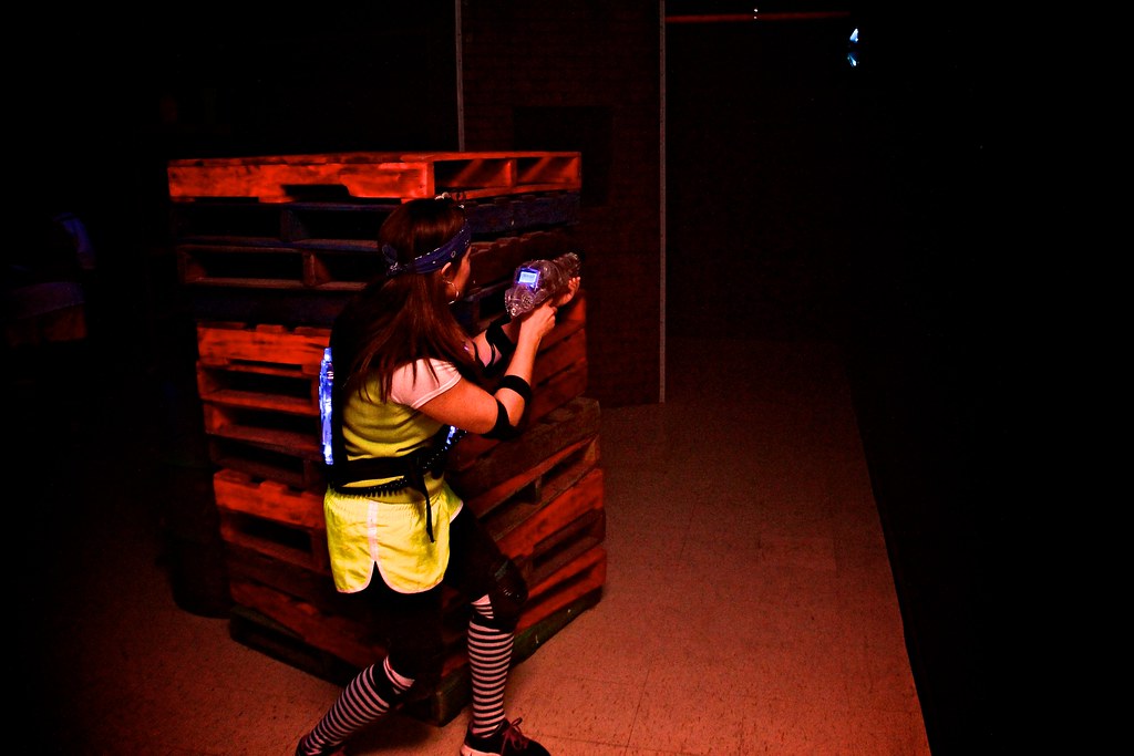 Laser Tag Angie Blasting Gatewood stafff battle it out for… Flickr
