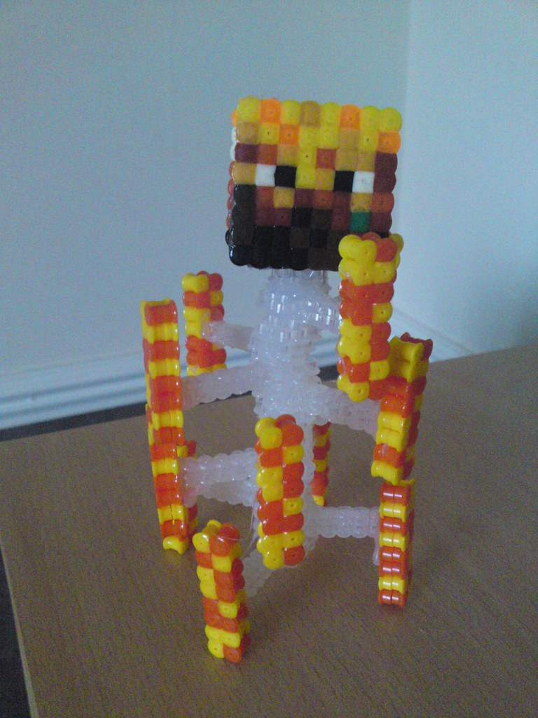 minecraft minecraft hama beads blaze shdmx16 Flickr