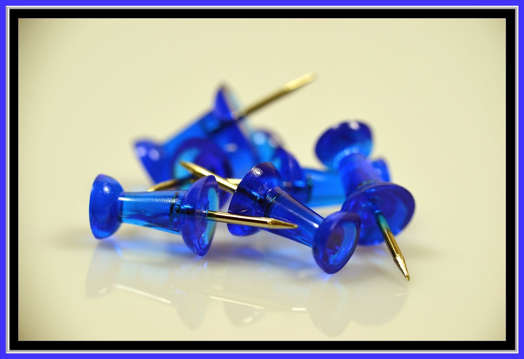 Six Pin board tacks MacroMonday Six Maureen Long Flickr