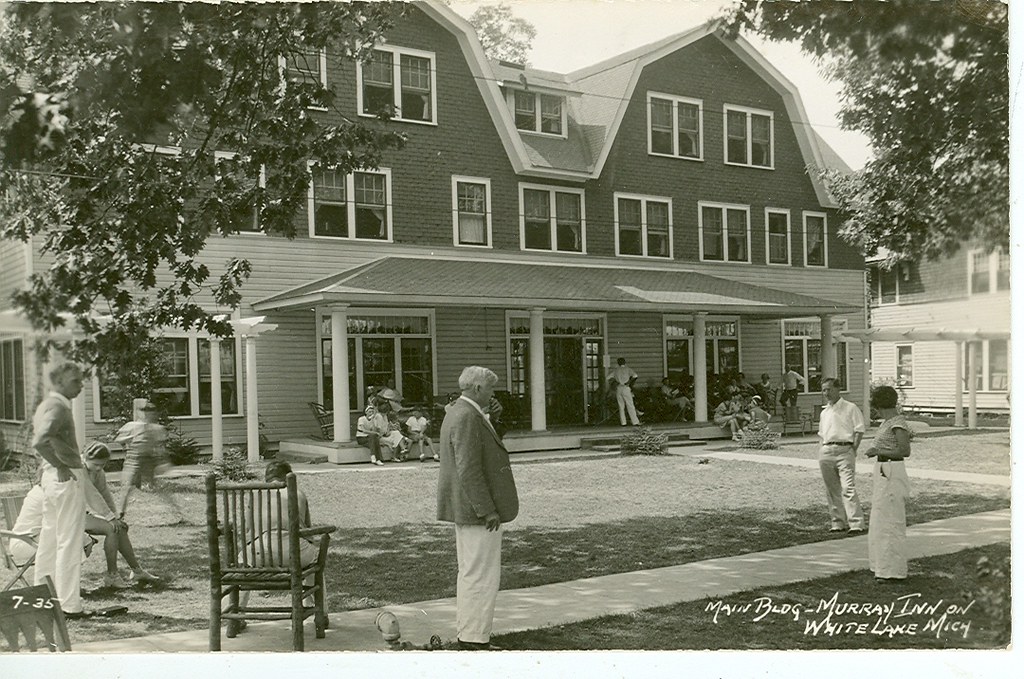 Main Building, Murray Inn, on White Lake, Michigan. RPPC. Flickr