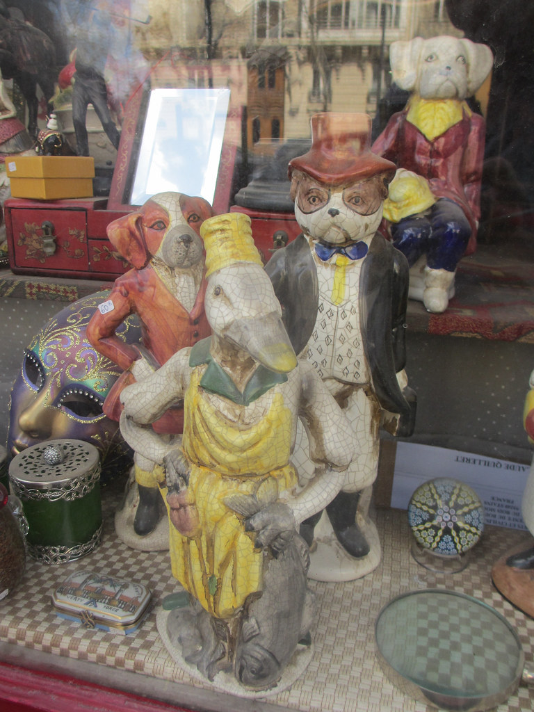 Quirky ceramic figures shop window Monceau Flickr