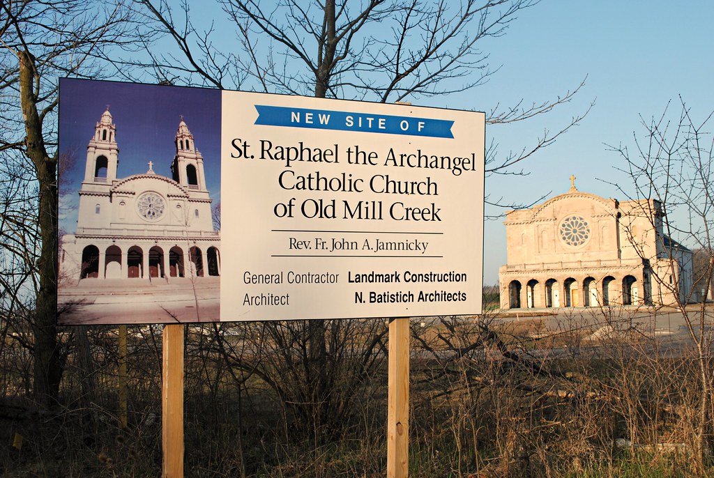 The Steeples are soon to rise. The parking lot of St. Raph… Flickr