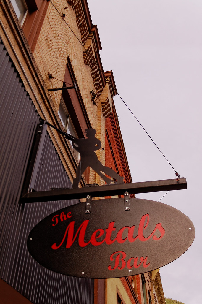 Sign for the Metals Bar, Wallace, ID CT Young Flickr