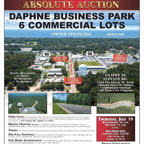 AUCTION Daphne Alabama JULY 19! Six commercial lots sel… Flickr