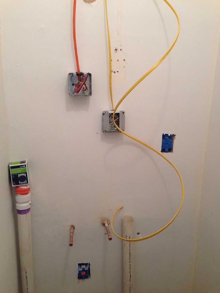 Kitchen Day 4 023 New outlets for the washer & dryer in th… Flickr