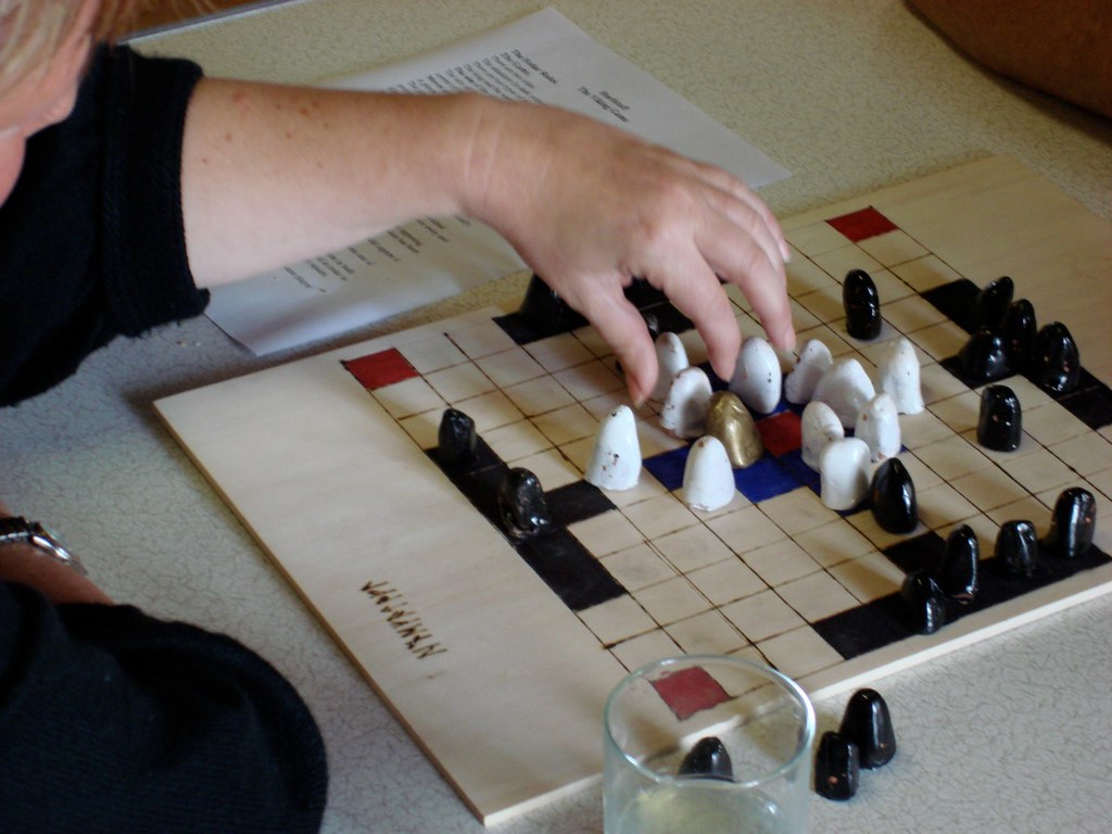 Hnefatafl Hnefatafl at play © Fetlar Developments Ltd Fetlar Flickr